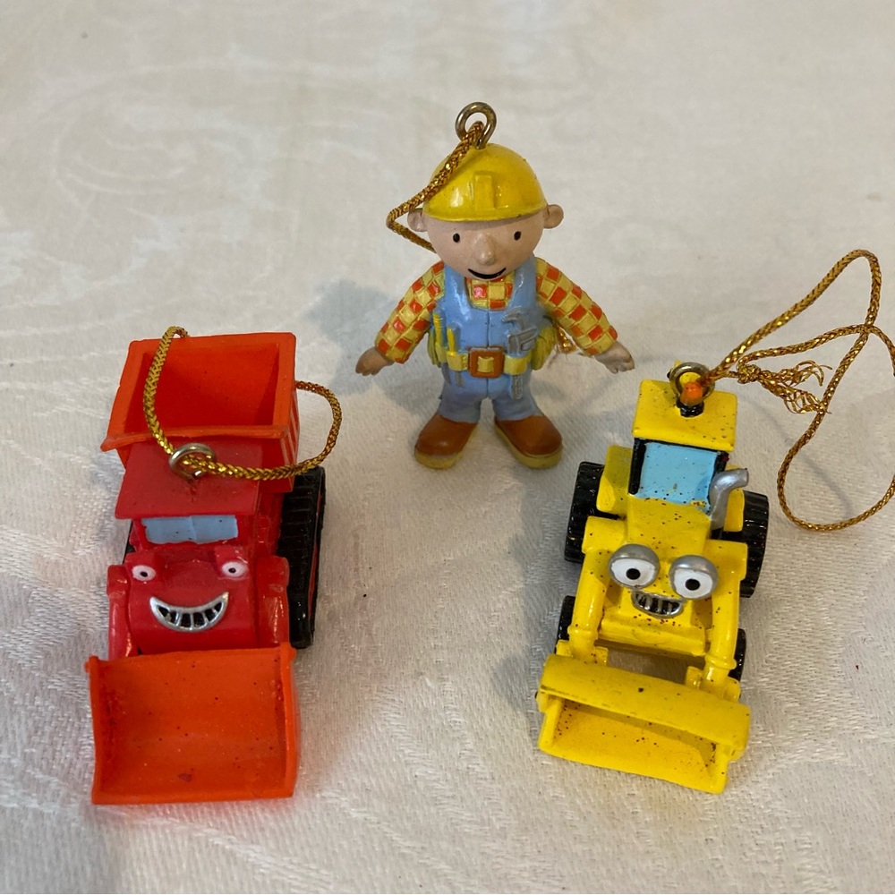 CHRISTMAS ORNAMENTS BOB THE BUILDER MINI 3PC SET